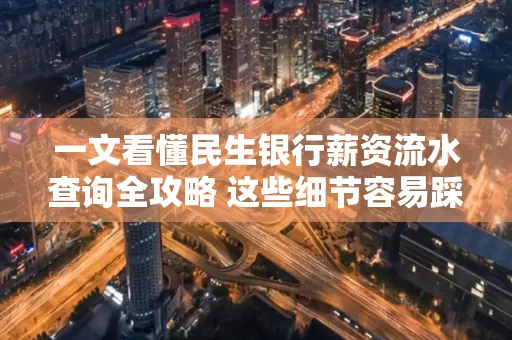 一文看懂民生银行薪资流水查询全攻略 这些细节容易踩雷