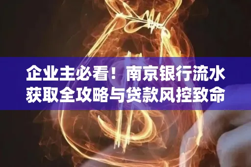 企业主必看！南京银行流水获取全攻略与贷款风控致命盲点解析]