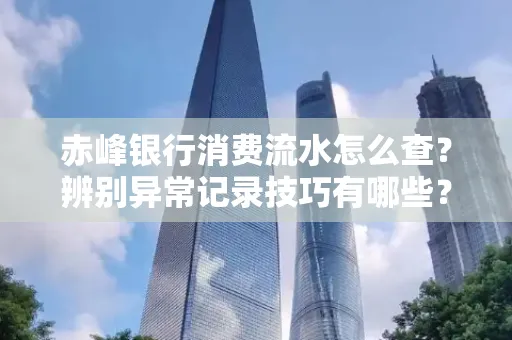 赤峰银行消费流水怎么查?辨别异常记录技巧有哪些?