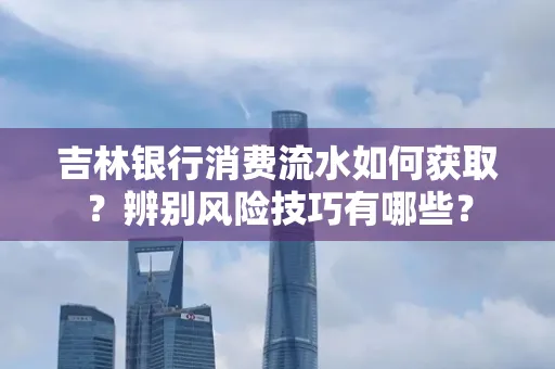 吉林银行消费流水如何获取?辨别风险技巧有哪些?