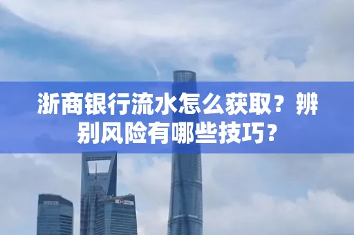 浙商银行流水怎么获取?辨别风险有哪些技巧?