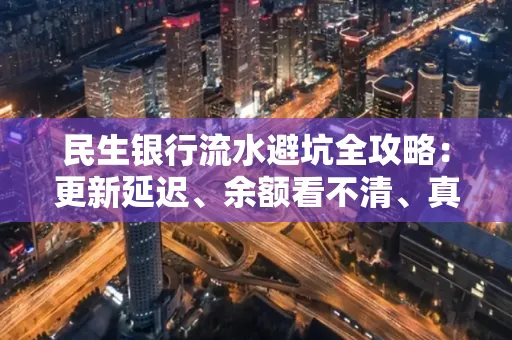 民生银行流水避坑全攻略:更新延迟、余额看不清、真实性验证问题一站式解决