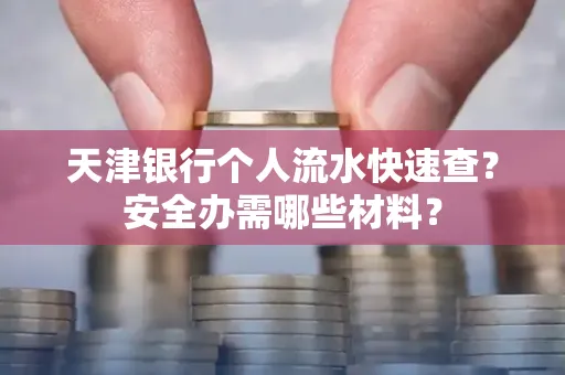 天津银行个人流水快速查?安全办需哪些材料?