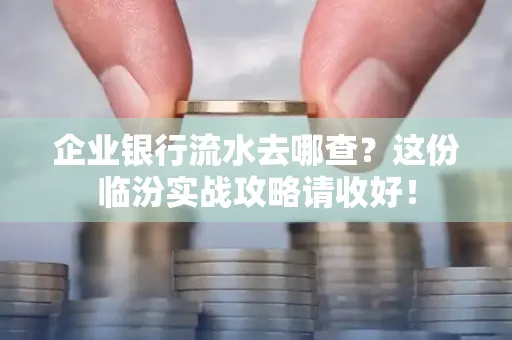 企业银行流水去哪查?这份临汾实战攻略请收好!