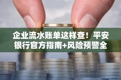 企业流水账单这样查!平安银行官方指南+风险预警全收录