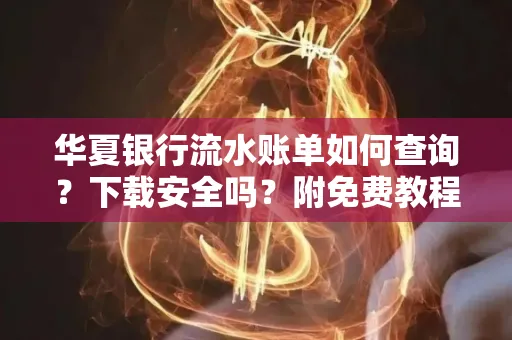 华夏银行流水账单如何查询?下载安全吗?附免费教程