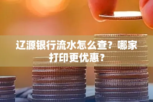 辽源银行流水怎么查?哪家打印更优惠?
