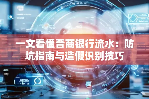 一文看懂晋商银行流水：防坑指南与造假识别技巧