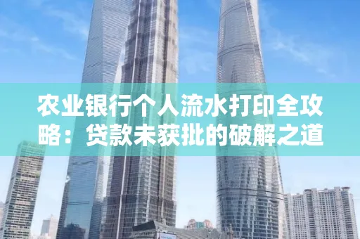 农业银行个人流水打印全攻略:贷款未获批的破解之道