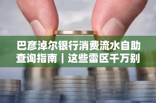 巴彦淖尔银行消费流水自助查询指南｜这些雷区千万别踩
