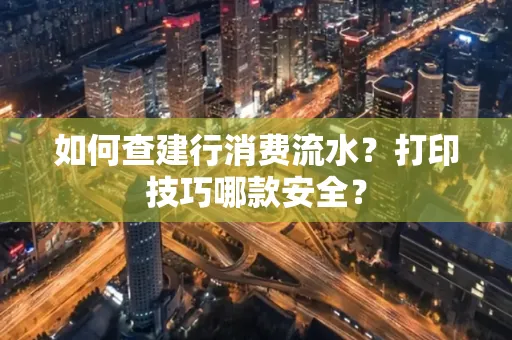 如何查建行消费流水?打印技巧哪款安全?