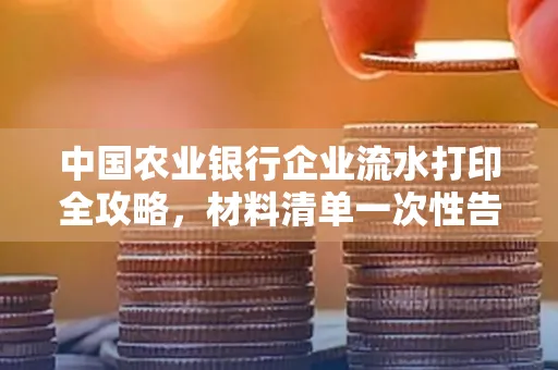中国农业银行企业流水打印全攻略,材料清单一次性告诉你